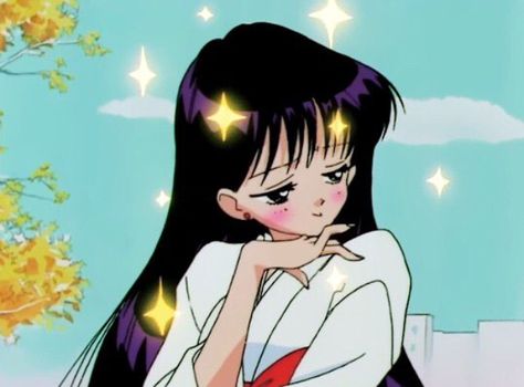 Sailor Mars, An Anime, Sailor Moon, Mars, A Girl, Black Hair, Gif, Moon, Purple