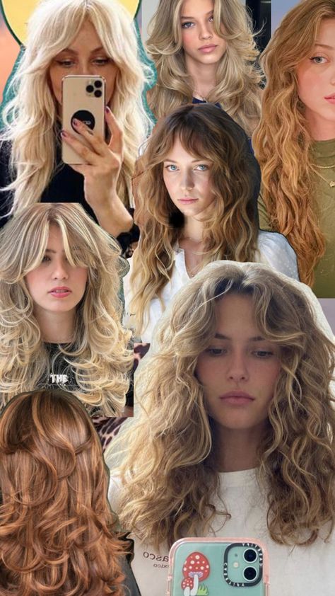 70s Hairstyles For Long Hair, Natural Curly Hair Cuts, 70s Hair, Bouncy Hair, Boring Hair, Natural Wavy Hair, Haircuts For Wavy Hair, Clip Hairstyles, Wavy Curly Hair