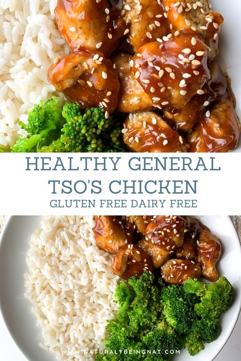 Healthy Chinese Takeout Recipes, General Tso Chicken Gluten Free, Whole 30 General Tso Chicken, Healthy General Tso Sauce, Keto General Tso Chicken Easy, General Tso Chicken Healthy, Gluten Free General Tso Chicken, General Tso Chicken Crockpot, General Tso Chicken Easy