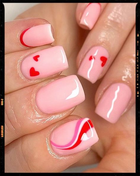 Red White Pink Valentine Nails, App Filter, Valentines Day Nails, Girl Nails, Mongolian Beef, Airbrush App, Airbrush Art, Pink Valentines, Girls Nails