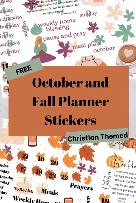 Free Fall Planner Stickers - Printable! - Blessed Farm Mama Life Fall Digital Planner, Free Digital Planner Stickers, Free Digital Planner, Pumpkins And Leaves, Fall Planner Stickers, Fall Planner, Free Printable Planner, Franklin Covey, Free Printable Planner Stickers