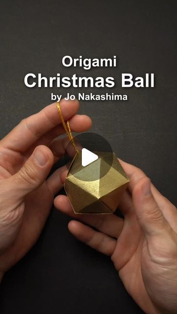 Jo Nakashima on Instagram: "#Origami Christmas ball (icosahedron) Tutorial on my YouTube channel www.youtube.com/jonakashima" Origami Ball Tutorial, Christmas Tree Balls Diy, Oragami Ornaments, Christmas Origami Ornaments, Origami Ornaments Christmas, Origami Christmas Decorations, Origami Christmas Ornaments, Kirigami Tutorial, Origami Decorations