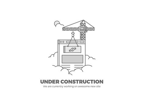 Under Construction by Angelo Vito Website Under Construction Design, Construction Illustration, Under Construction Website, Empty State, Living Room Tv Unit Designs, Construction Business, Splash Screen, Phonics Practice, Construction Logo