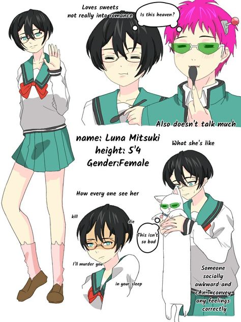 The Disastrous Life Of Saiki K Oc, Saiki K Oc, Anime Ocs, Psi Nan, Character Fanart, Saiki K, Saiki Kusuo, Oc Base, Fantasy Male