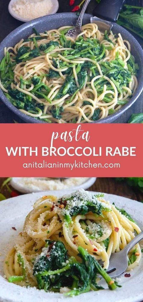 Pasta With Broccoli Rabe, Broccoli Rapini Recipes, Brocoli Rabe Recipe, Broccoli Rabe Pasta Recipes, Broccolini And Pasta Recipe, Pasta With Rapini, Brocolli Rabe Recipes, Broccoli Rabe Recipes Italian, Rapini Recipes Italian