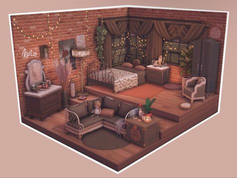 Sims 4 Living Room Ideas Apartment, Sims 4 Big Bedroom, Sims 4 House Inspiration Interior, Sims 4 Aesthetic Bedroom, Sims 4 Aesthetic Room, Sims Room Ideas Bedrooms, Sims 4 Cozy Living Room, Sims Decor Ideas, Sims 4 Basement Ideas