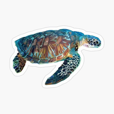 Get my art printed on awesome products. Support me at Redbubble #RBandME: https://www.redbubble.com/i/sticker/Sea-Turtle-by-feliciasdesigns/36384520.EJUG5?asc=u Sea Turtle Sticker, Florida Stickers, Sea Stickers, Turtle Sticker, Florida Poster, Aesthetic Laptop, School Locker, School Lockers, Dua Lipa