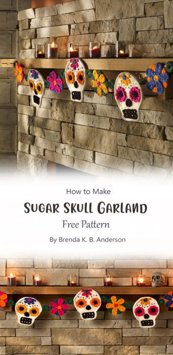 7 Stylish Ruffle Sleeve Top Free Crochet Pattern Ideas - Carolinamontoni.com Crochet Sugar Skull, Skull Garland, Crochet Corset, Candy Skull, Crochet Shoes Pattern, Tutorial Ideas, Candy Skulls, Simple Hair, Crochet Things