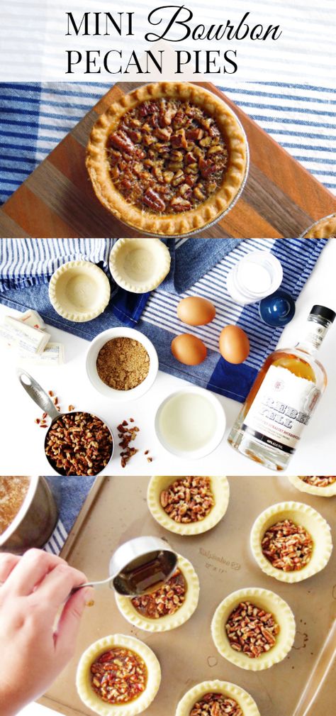 These miniature desserts are the perfect Thanksgiving recipe. Mini Bourbon Pecan Pies are easy to make. They are sweet and crunchy deliciousness! // www.ElleTalk.com Miniature Desserts, Bourbon Pecan Pie, Pecan Pies, Evan Williams, Thanksgiving Recipe, Thanksgiving Pies, Thanksgiving Food Desserts, Perfect Thanksgiving, Mini Pies