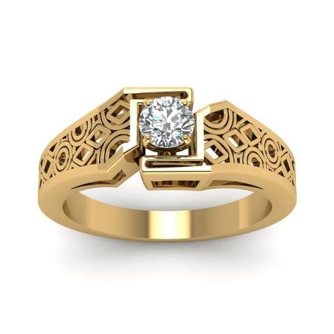 Would you like to look stylish and elegant in any occasion? A great alternative is this elegant men's diamond wedding ring with a luxury antique style. It features an exquisite gold that will never tarnish. This ring is elegant, stylish, and available at a discounted price. New Ring Designs Gold Men, Engagement Rings Men Gold, Ring Men Gold Jewelry, Wedding Rings For Men Diamond, Mens Diamond Rings Solitaire, Men Gold Ring Design Unique, Engagement Rings For Men Gold, Gold Rings For Men Unique, Diamond Rings For Men Unique