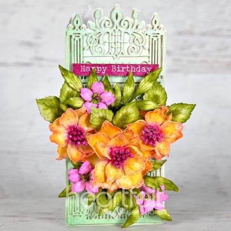 Heartfelt Creations - Birthday Gateway Garden Garden Lily, Lily Leaves, Foam Paper, Clematis Flower, Lily Bouquet, Embossing Machine, Bamboo Leaves, Decorative Borders, Fern Green