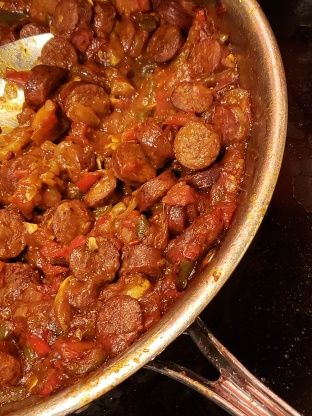 Real comfort food. A family favorite. Sausage Sauce Piquant, Sausage Creole Recipes, Sauce Piquant Louisiana, Chicken Sauce Piquant Recipe, Piquant Sauce Recipe, Sauce Piquant, Cajun Meals, Cajun Cooking Recipes, Cajun Appetizers