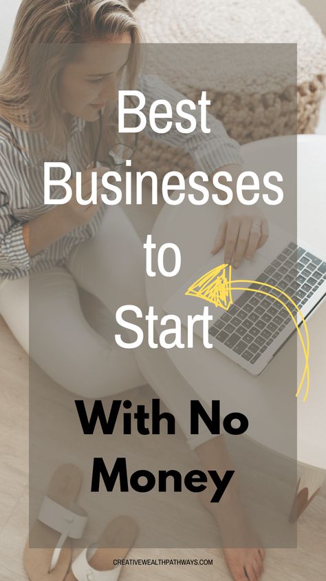 Looking to start a business but low on funds? Here are some creative business ideas that require no money to get started. Whether you’re exploring side hustles or want a full-time venture, these zero-cost ideas can help you make money without a hefty investment. Creative Business Ideas, Business With No Money, Best Business To Start, Get Money, To Start A Business, Writing Career, Generate Income, Start A Business, No Money