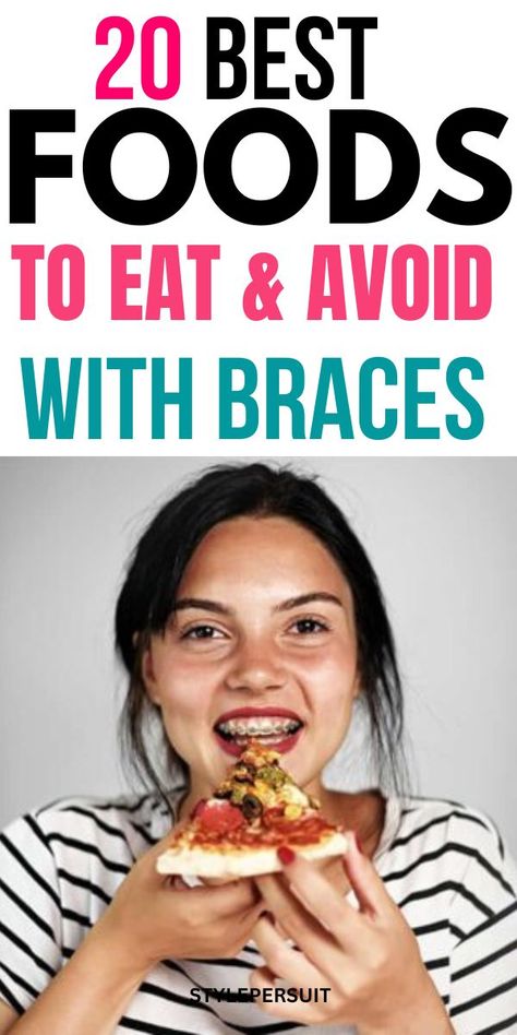 When you have braces, maintaining good oral hygiene and making wise food choices are essential to ensure a smooth orthodontic journey and prevent damage to your braces. Here's a guide to the best foods to eat with braces. #brace #pinterest #wellness #oralhygiene #teeth Foods To Eat With Braces, Soft Food For Braces, Braces Food, Kids Braces, Braces Tips, Getting Braces, Teeth Braces, Soft Foods, Snacks To Make