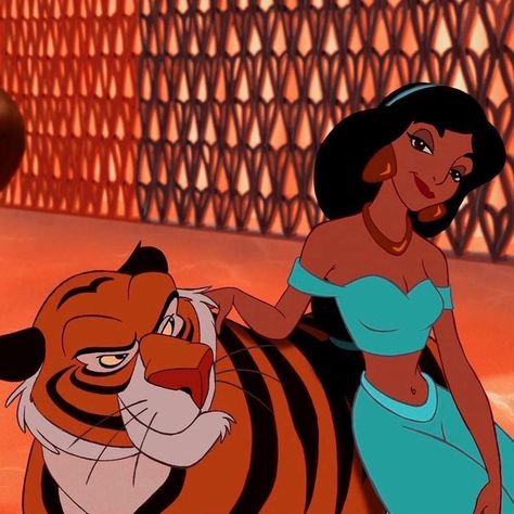 Jasmine And Rajah, Aladdin 1992, Disney Women, Jasmine Aladdin, Disney Princess Jasmine, Disney Jasmine, Disney Icons, 디즈니 캐릭터, Aladdin And Jasmine