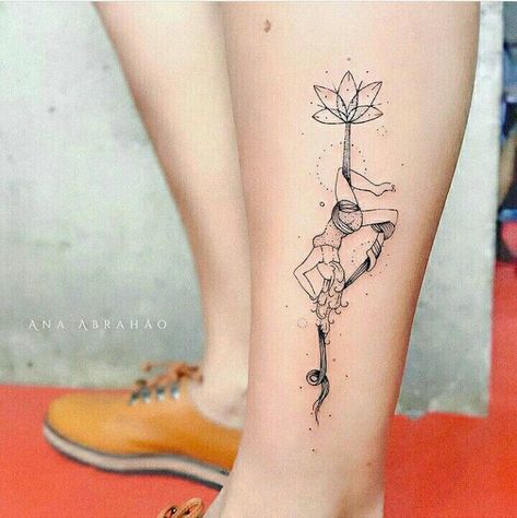 Circus Tattoo, Dancer Tattoo, Tato Geometris, Dance Tattoo, E Tattoo, Tattoo Feminina, Dainty Tattoos, Pole Dance, Love Tattoos