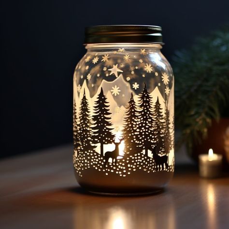 6+ insanely simple crafts you may need to do proper now for Christmas- #Christmas #Crafts #Easy #Insanely #Youll Check more at https://howcandothis.com/diyideas/6-insanely-simple-crafts-you-may-need-to-do-proper-now-for-christmas/ Glass Bottles Christmas Decor, Christmas Glass Jars Diy, Christmas Light Bottle Ideas, Large Glass Jar Christmas Ideas, Crafts With Wine Bottles Diy, Diy Mason Jar Crafts Christmas, Mason Jar Christmas Crafts With Lights, Mason Jar Christmas Lights, Christmas Glass Jar Ideas