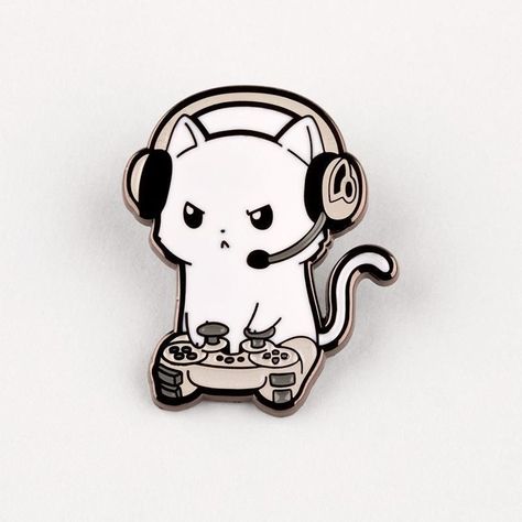 Teeturtle Cat, Arte Do Kawaii, Enamel Pin Collection, Images Kawaii, Bag Pins, Pretty Pins, Pew Pew, Cool Pins, Metal Pins