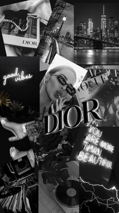 Dior Aesthetic, Red And Black Wallpaper, Home Lock Screen, Dior And I, Picture Collage Wall, Luxe Life, Classy Aesthetic, Picture Collage, Black N White