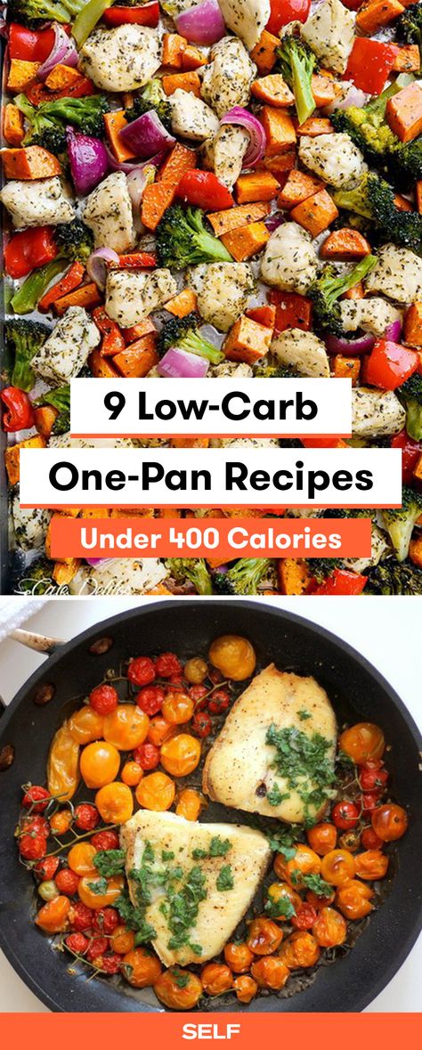 These healthy low-carb recipes can be made in one pan and are great for if you're looking to eat fewer grains and starches in your diet. Some are vegetarian friendly and cleanup is easy! Low Starch Recipes, Low Starch Meals, No Starch Meals, Starch Recipes, Healthy One Pot Meals, Fall Cooking, Low Carbs, Pan Recipes, Healthy Low Carb Recipes