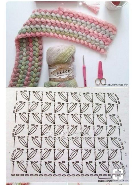 Crochet Stitches Symbols, Crochet Scarf For Beginners, شال كروشيه, Crochet Symbols, Mode Crochet, Easy Crochet Stitches, Pola Amigurumi, Crochet Lace Pattern, Crochet Stitches Video