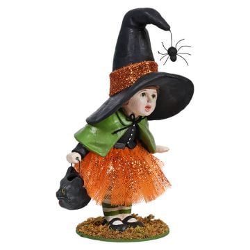 Little Lavinia Witch With Spider | Property of Traditions 2022 Green Shawl, Nutcracker Decor, Folk Art Decor, Cat Candy, Christmas Jigsaw Puzzles, Bethany Lowe Designs, Halloween Folk Art, Halloween Figures, Halloween Collectables