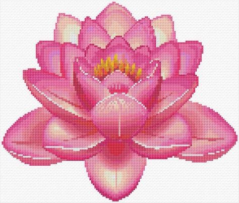 Lotus Pixel Art, Cross Stitch Calculator, Dmc Thread, Online Pattern, Stitch Embroidery, Free Patterns, Cross Stitch Embroidery, Game Design, Embroidery Stitches