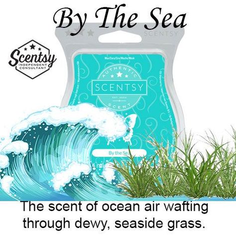 The scent of ocean air wafting through dewy, seaside grass. // #Scentsy #IndependentConsultant #MadeInUSA #Wax #ScentsyWax #SmellGood #Candles #Warmers #Scents #GoodSmells #Fall #Nontoxic #Fresh #Scents #By #The #Sea Bar List, Scentsy Australia, Scentsy Catalog, Scentsy Facebook, Scentsy Uk, Scentsy Marketing, Scentsy Candles, Candle Boutique, Scentsy Ideas