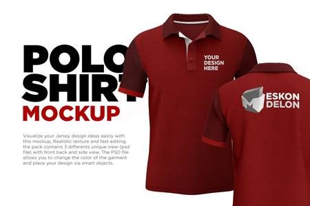 2103322 Polo Shirt Mockup 5894833 TIF | 43 Mb Download Directly from FreePSDvn's Server Include: 2 File psd, front and Back view You can change the co... Polo Shirt Design Graphics, Polo Shirt Design Ideas, Polo Shirt Mockup, Hat Mockup, Computer Logo, Apparel Mockup, Plain Polo Shirts, Mockup Photoshop, Polo Shirt Design