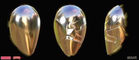 Absolver Art, Masks Concept Art, Superhero Mask Concept Art, Absolver Mask, Blind Mask Fantasy Art, Metal Mask Warriors, Metal Mask Fantasy Art, Chrome Art, Silver Mask