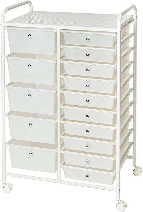 Cosmetics Organization, Rangement Makeup, Organization Cart, Bilik Idaman, Storage Bins Organization, Desain Pantry, Room Organisation, Desain Furnitur Modern, Cute Furniture