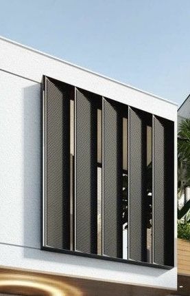 Privacy Grill Design, Window Treatments Exterior, Balcony Shutters, Outdoor Lights Ideas, Window Seat Ideas, Window Louvers, Cozy Window Seat, Solar Lamps, Cozy Ideas