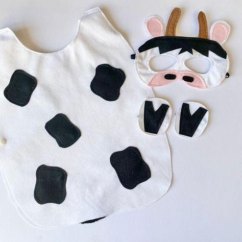 Cow Fancy Dress, Kids Cow Costume, Felt Cow, Farm Animal Costumes, Animal Costumes For Kids, Christmas Parade Floats, Dino Costume, Cow Outfits, Animal Dress Up