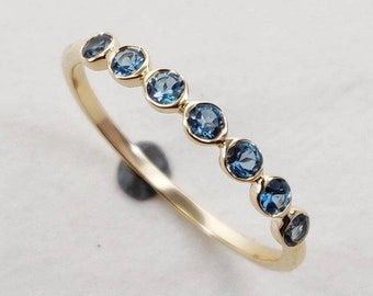 Blue Topaz Ring Gold, London Topaz Ring, London Topaz, Bridesmaid Rings, Blue Topaz Engagement Ring, Topaz Engagement Ring, Mother Rings, London Blue Topaz Ring, Gold Gemstone Ring