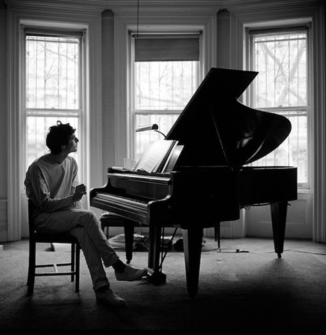 The beautiful thing about music is that, no matter how you feel whether sad or happy. You can express it in every key. It's a safe haven from this world. Playing Piano Photography, Piano Photoshoot, Piano Photography, Piano Photo, Tom Moore, Musician Photography, Piano Art, David Smith, Piano Man