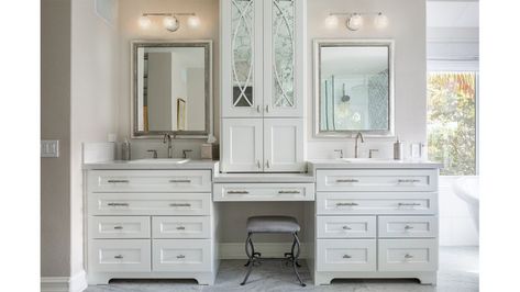 Highpoint Bathrooms - Preferred Kitchen and Bath Double Sink And Makeup Vanity, Master Bath Vanity Ideas Double Sinks And Makeup Area, Double Sink With Vanity, Master Bath Vanity With Makeup Area, Double Sink With Makeup Vanity, Double Sink Vanity With Makeup Area, Double Vanity With Makeup Area, Bathroom With Vanity Area, Master Bath Vanity Ideas Double Sinks