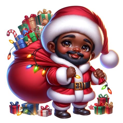 𝐃𝐈𝐆𝐈𝐓𝐀𝐋 𝐃𝐎𝐖𝐍𝐋𝐎𝐀𝐃: Explore our Cute Black Santa Clipart collection, featuring adorable and festive designs perfect for your holiday projects. Each clipart is uniquely crafted to bring joy and charm to your creations. The collection comes in a convenient zip file, making it easy to download and use right away. Perfect for adding a special touch to cards, decorations, and more. Get your festive spirit on with our exclusive Black Santa Clipart, available only in our shop. 𝐇𝐢𝐠𝐡-𝐪? Mexican Santa Claus, Black Santa Claus Pictures, Black Santa Claus, Santa Claus Outfit, Santa Clipart, Cute Christmas Wallpaper, Black Santa, Holiday Projects, Cute Black