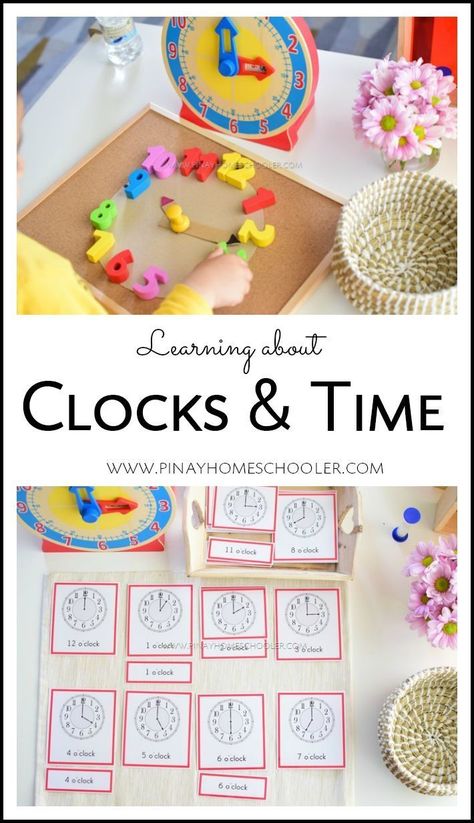 Learning how to read time for preschoolers and kids #math #time #homeschool #printables #math #preschoolers #kindergarten #clock Kindergarten Clock, Time For Preschoolers, Learning How To Read, Math Activities For Kids, Kids Math, Montessori Math, How To Start Homeschooling, Clock For Kids, Math Time