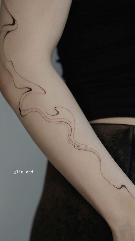 Ink Swirl Tattoo, Tattoo Lines Abstract, Abstract Line Art Tattoo, Line Sleeve Tattoo, Abstract Lines Tattoo, Abstract Line Tattoo, Swirly Tattoo, Swirl Tattoo, Abstract Tattoo Ideas