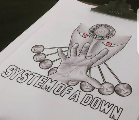 System Of A Down Painting, Soad System Of A Down Tattoo, System Of A Down Drawing, System Of A Down Logo, System Of A Down Tattoo, Music Journal, System Of A Down, Music Tattoos, Leg Sleeves