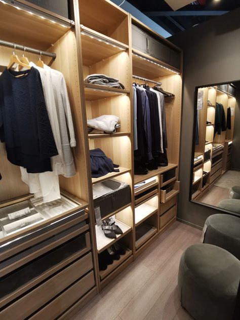 Walk In Ikea Pax Closet, Dressing Room Design Ikea, Ikea Pax Ideas Closets, Pax Wardrobe Walk In Closet, Walkin Wardrobe Design Bedroom, Walkin Closet Small, Pax Walkin Closet, Pax Interior Ideas, Ikea Pax Organization