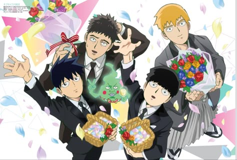 Mp100 Official Art, Opm Manga, Reigen Arataka, Mob Psycho100, Mob 100, Anime Posters, First Art, One Punch, One Punch Man