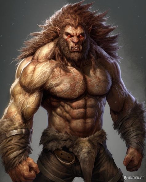 Dnd Bugbear Barbarian, D&d Bugbear, Bugbear Assassin, D&d Werewolf, Beast Man Character Design, Dnd Lycan, Shifter Barbarian, Bugbear Ranger, Beastman Fantasy Art