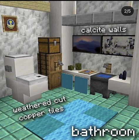 Indoor Pond Minecraft, Minecraft Indoor Pool Ideas, Minecraft Small Bathroom, Minecraft Lounge Room, Minecraft Pool Table, Mc Interior, Minecraft Rooms, Minecraft Decor, Minecraft Base