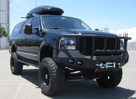 Lifted Excursion, Earth Roamer, Ford Excursion Diesel, 2000 Ford Excursion, Ford Diesel, Ford Powerstroke, Armored Truck, Bug Out Vehicle, Built Ford Tough