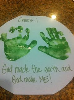 Genesis 1  God made the earth and God made me lesson In The Beginning God Created Crafts Preschool, God Created Everything Craft, God Created Me Craft, Toddler Church Activities, Church Nursery Ideas Activities, Jesus Crafts For Toddlers, God Made Me Special Craft, Bible Activities For Toddlers, Bible Crafts For Toddlers