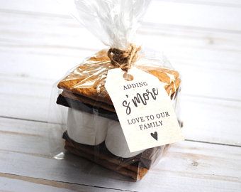 Smores Favors, Adoption Shower, Baby Shower Favours For Guests, Hunting Theme, Favor Bag Toppers, Foster Baby, Adoption Party, Baby Shower Tags, S'mores Bar