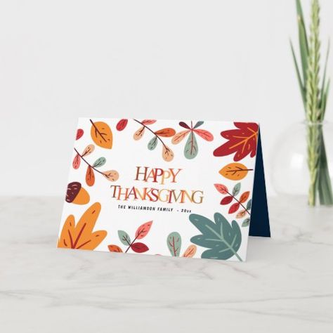 $3.77 | colorful foliage Thanksgiving greeting | Thanksgiving Card | happy holiday, floral, holiday greeting card, thanksgiving, fall, foliage Christmas Video, Thanksgiving Greeting, Colorful Invitations, Card Inspo, Thanksgiving Greeting Cards, Greeting Card Size, Thanksgiving Greetings, Thanksgiving Invitation, Holiday Floral