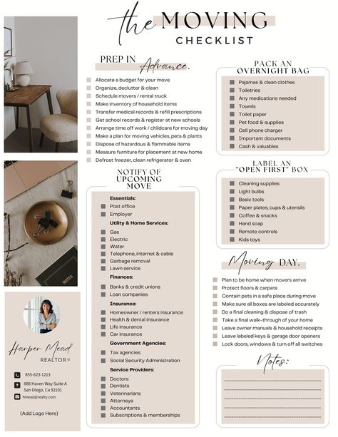 Helpful Moving Checklist Easy to edit & customize on CANVA! Please respect our small business. This template cannot be resold or redistributed. The sale of this template is not affiliated with Canva in any official way.  Due to their digital nature, all products are non-refundable and non-returnable, with no exceptions. Moving Lists Things To Do, House Move Checklist Uk, Move In List First Apartment, Tips For Moving Out For The First Time, House Packing List Moving Checklist, Move In Aesthetic, Packing Checklist Moving, Moving In Checklist, Moving Out For The First Time