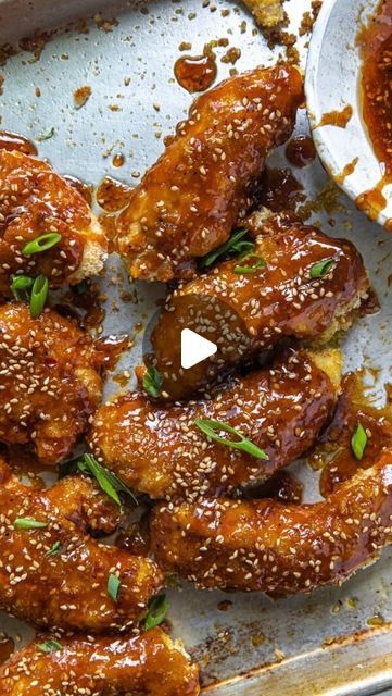 Tawnie Graham on Instagram: "@krolls_korner comment “recipe please” and I’ll dm you the recipe for these air fryer (or oven baked!) crispy chicken tenders❤️
.
Love them with a homemade sesame sauce, but also equally delish with your favorite sauce/bbq sauce! Sooo simple and good!
.
https://krollskorner.com/recipes/dinner/crispy-sesame-chicken-with-sesame-sauce/
.
#krollskorner #airfryer #airfryercooking #airfryerchicken #chickenrecipes #easychickendinner #kidfriendlyfood #weeknightdinner #airfryermeals" How To Make Crispy Chicken In Air Fryer, Chicken Inasal Recipe Air Fryer, Airfryer Chicken Tenders Healthy, Sesame Chicken Recipe Air Fryer, Pretzel Crusted Chicken Air Fryer, Crispy Chicken Tenders, Sesame Sauce, Sesame Chicken, Air Fryer Chicken